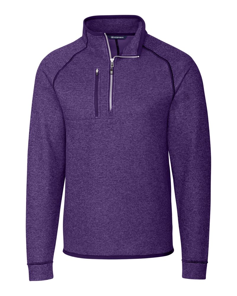 Cutter & Buck Men's Mainsail Sweater-Knit Half Zip Jacket-6