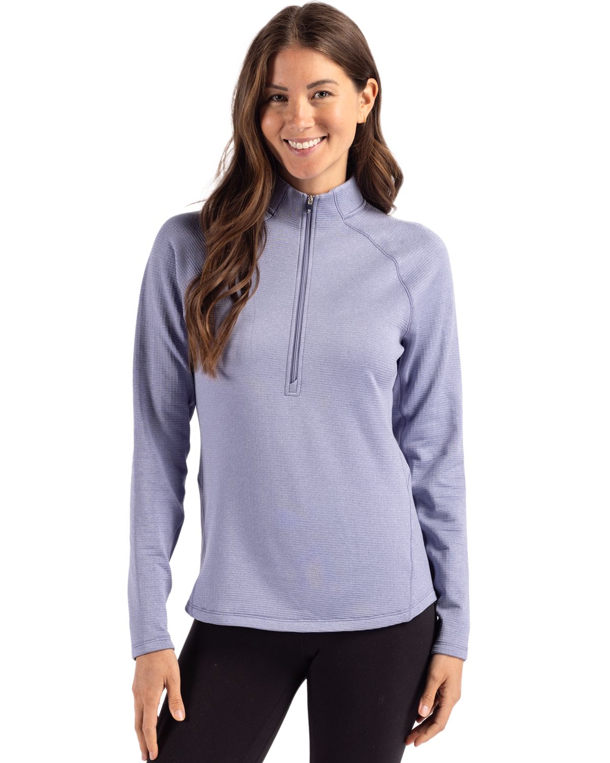Cutter & Buck Women's Peshastin Recycled GridFleece Half Zip Pullover-4