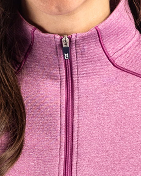 Cutter & Buck Women's Peshastin Recycled GridFleece Half Zip Pullover-1