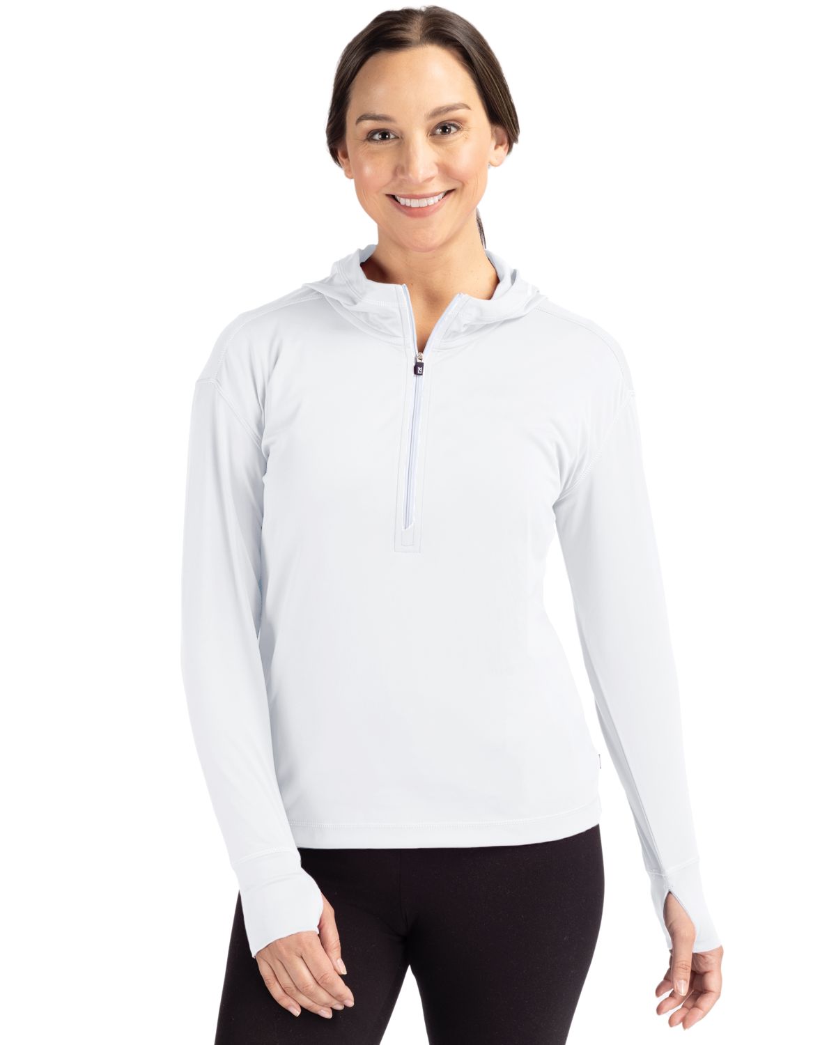 Cutter & Buck Women's Daybreak Recycled Half Zip Hooded Pullover-4