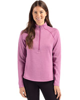 Cutter & Buck Women's Peshastin Recycled GridFleece Half Zip Pullover-1