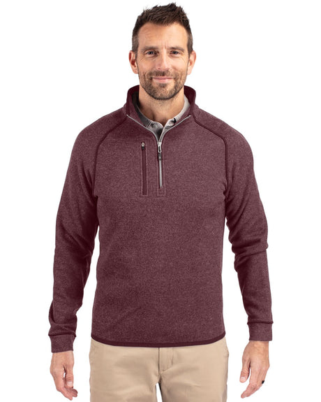Cutter & Buck Men's Mainsail Sweater-Knit Half Zip Jacket-1