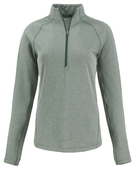 Cutter & Buck Women's Peshastin Recycled GridFleece Half Zip Pullover-1