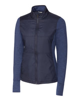 Cutter & Buck Women's Stealth Recycled Hybrid Quilted Windbreaker Jacket-1
