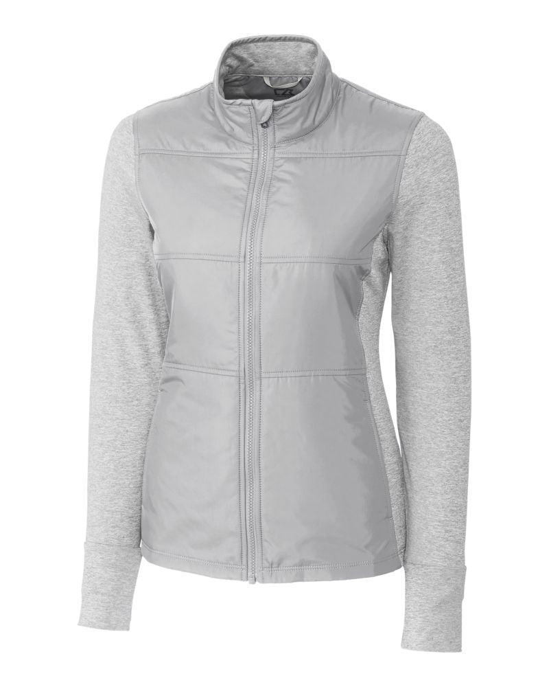 Cutter & Buck Women's Stealth Recycled Hybrid Quilted Windbreaker Jacket-2