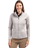 Cutter & Buck Women's Stealth Recycled Hybrid Quilted Windbreaker Jacket-4