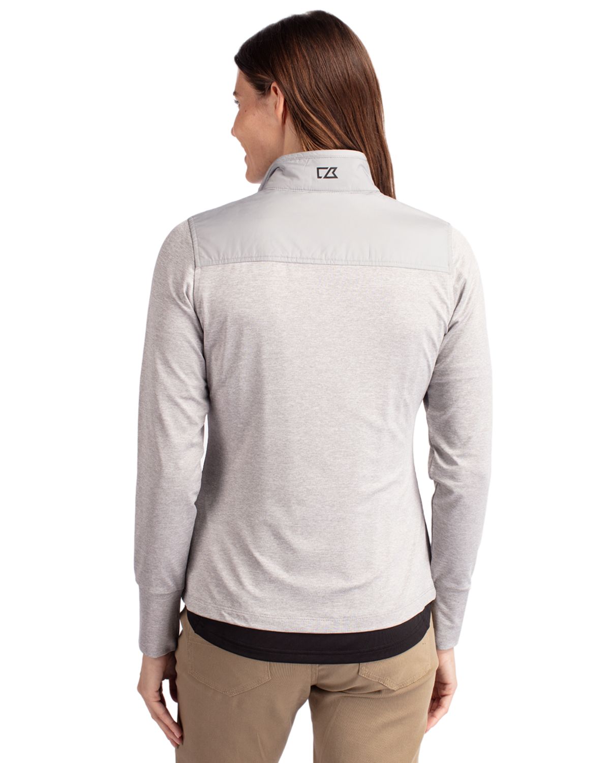Cutter & Buck Women's Stealth Recycled Hybrid Quilted Windbreaker Jacket-5
