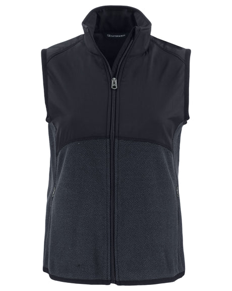Cutter & Buck Women's Hunts Point Recycled Fleece Hybrid Full Zip Vest-1