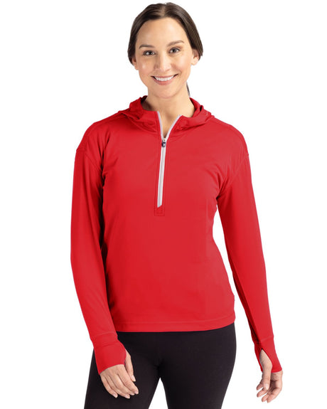 Cutter & Buck Women's Daybreak Recycled Half Zip Hooded Pullover-1