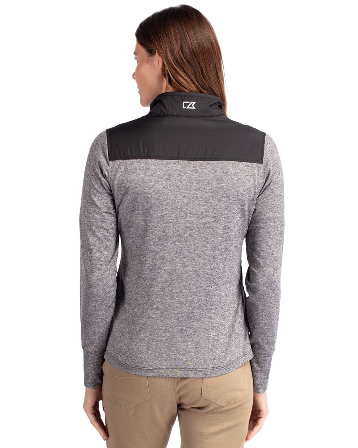 Cutter & Buck Women's Stealth Recycled Hybrid Quilted Windbreaker Jacket-8