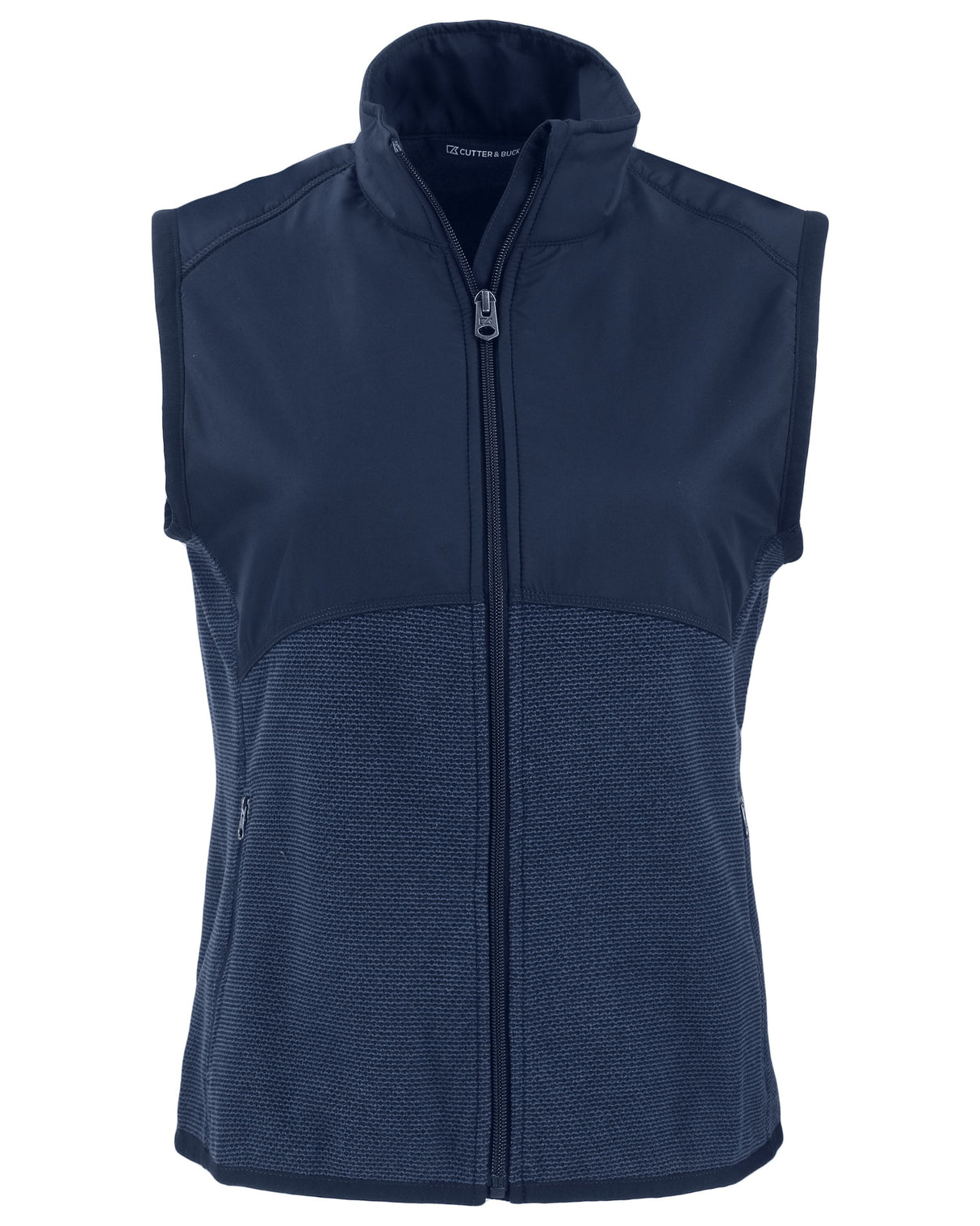 Cutter & Buck Women's Hunts Point Recycled Fleece Hybrid Full Zip Vest-1