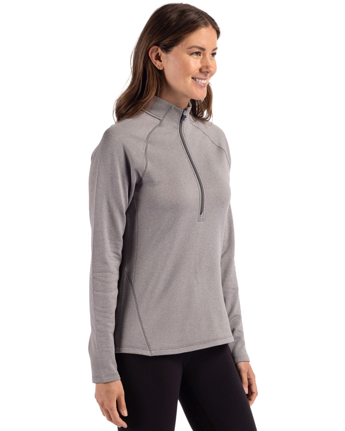 Cutter & Buck Women's Peshastin Recycled GridFleece Half Zip Pullover-8