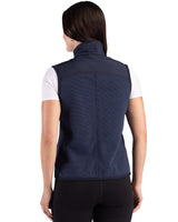 Cutter & Buck Women's Hunts Point Recycled Fleece Hybrid Full Zip Vest-5