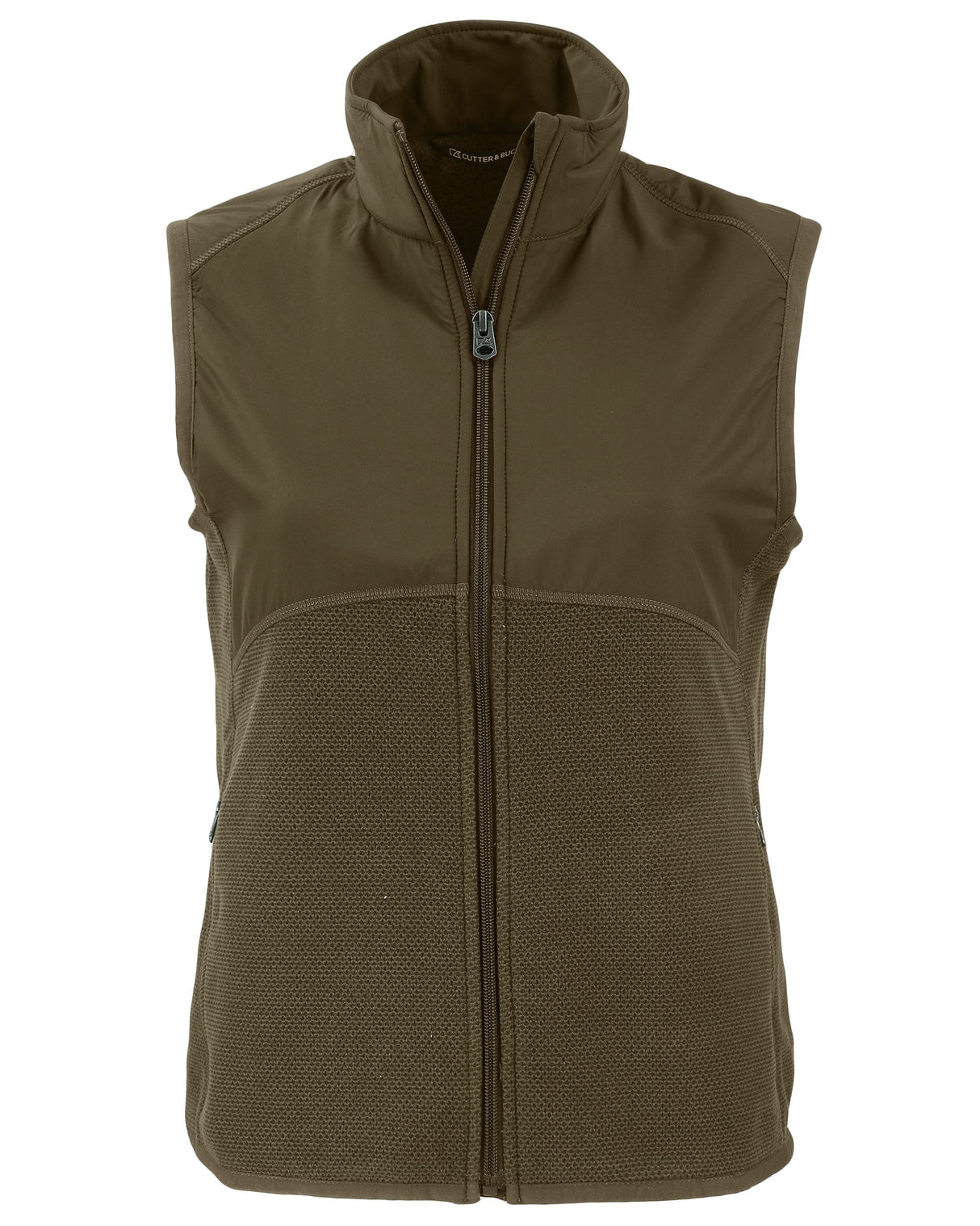 Cutter & Buck Women's Hunts Point Recycled Fleece Hybrid Full Zip Vest-1