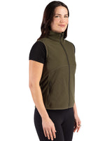 Cutter & Buck Women's Hunts Point Recycled Fleece Hybrid Full Zip Vest-6