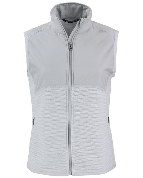 Cutter & Buck Women's Hunts Point Recycled Fleece Hybrid Full Zip Vest-1