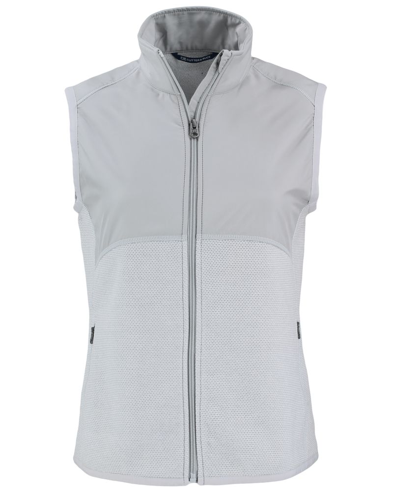 Cutter & Buck Women's Hunts Point Recycled Fleece Hybrid Full Zip Vest-2