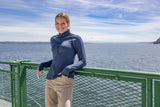 Cutter & Buck Women's Peshastin Recycled GridFleece Half Zip Pullover-2