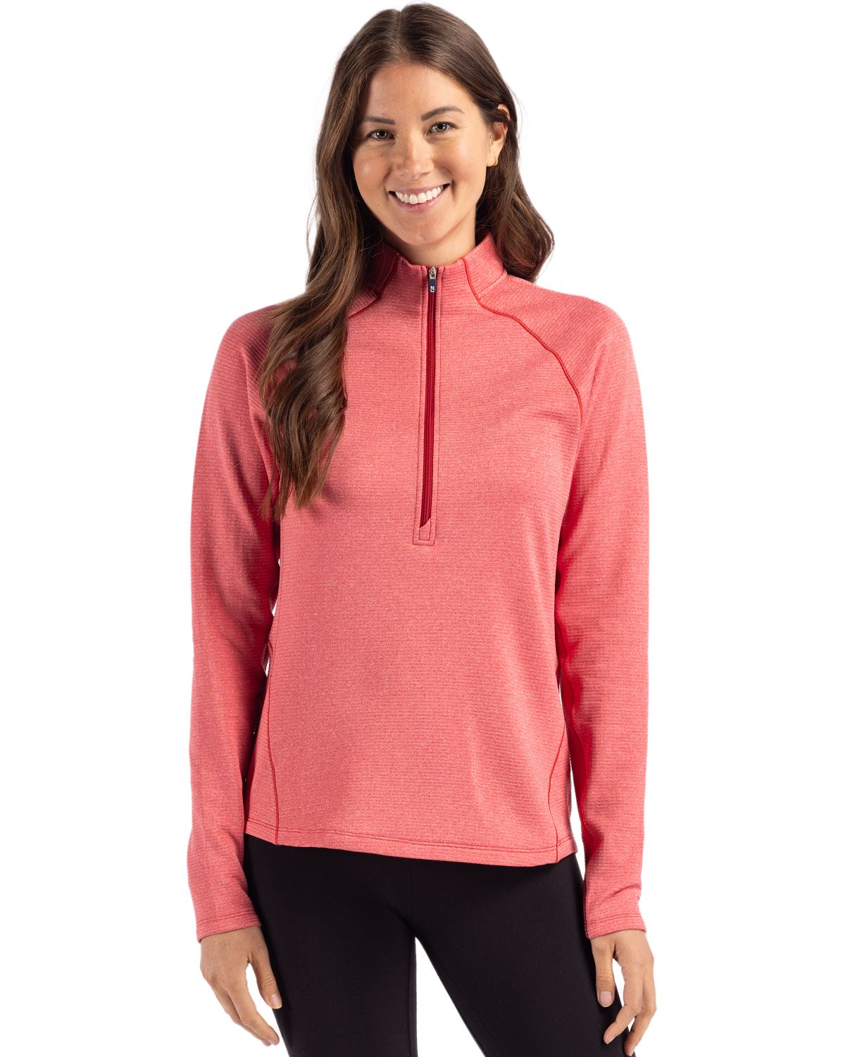 Cutter & Buck Women's Peshastin Recycled GridFleece Half Zip Pullover-4