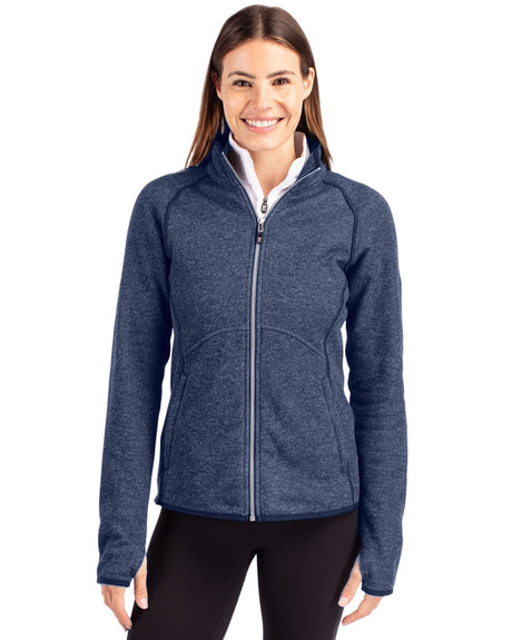 Cutter & Buck Women's Mainsail Sweater-Knit Full Zip Jacket-1