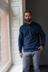 Cutter & Buck Men's Roam Recycled Buttery-Soft Knit Half Zip Hooded Pullover-8