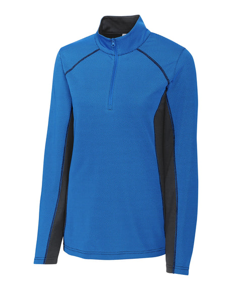 Clique Women's Ice Pique Colorblock Tech Half Zip-1