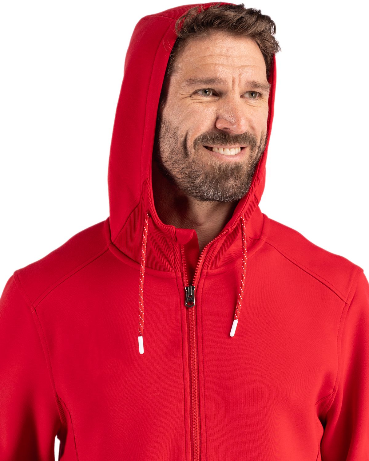 Cutter & Buck Men's Roam Recycled Buttery-Soft Knit Half Zip Hooded Pullover-4