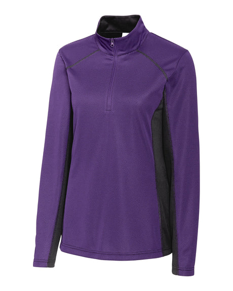 Clique Women's Ice Pique Colorblock Tech Half Zip-1