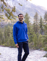 Cutter & Buck Men's Roam Recycled Buttery-Soft Knit Half Zip Hooded Pullover-1