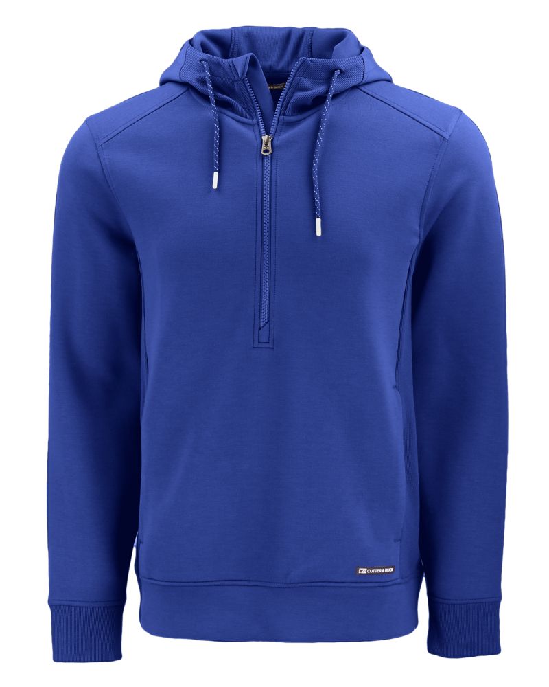 Cutter & Buck Men's Roam Recycled Buttery-Soft Knit Half Zip Hooded Pullover-3
