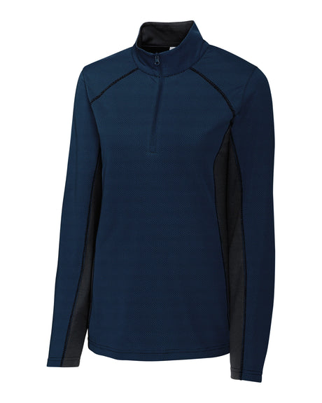 Clique Women's Ice Pique Colorblock Tech Half Zip-1