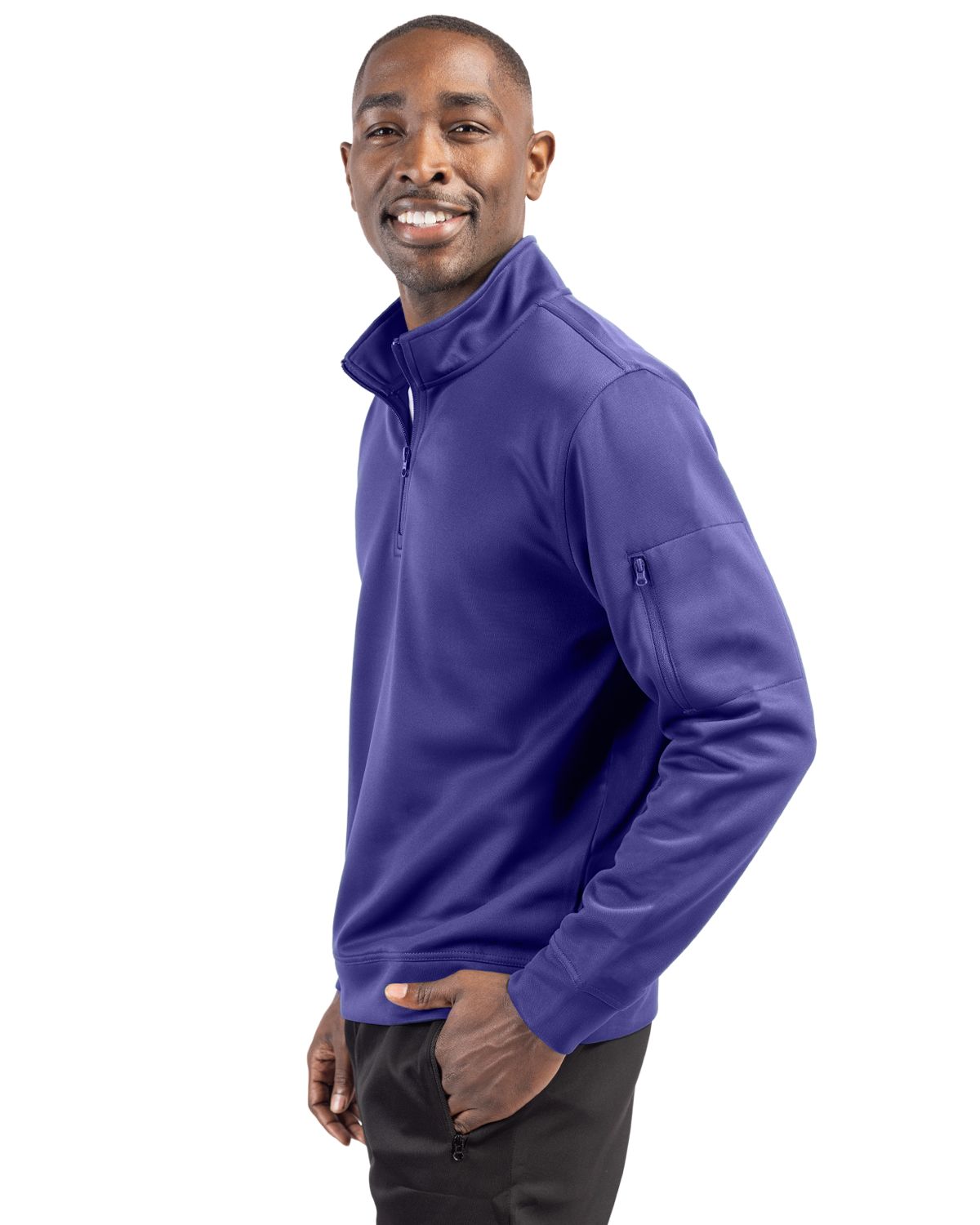 Clique Men's Lift Solution-dyed Performance Half Zip Sweatshirt-8
