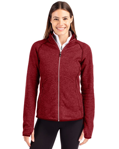 Cutter & Buck Women's Mainsail Sweater-Knit Full Zip Jacket-1
