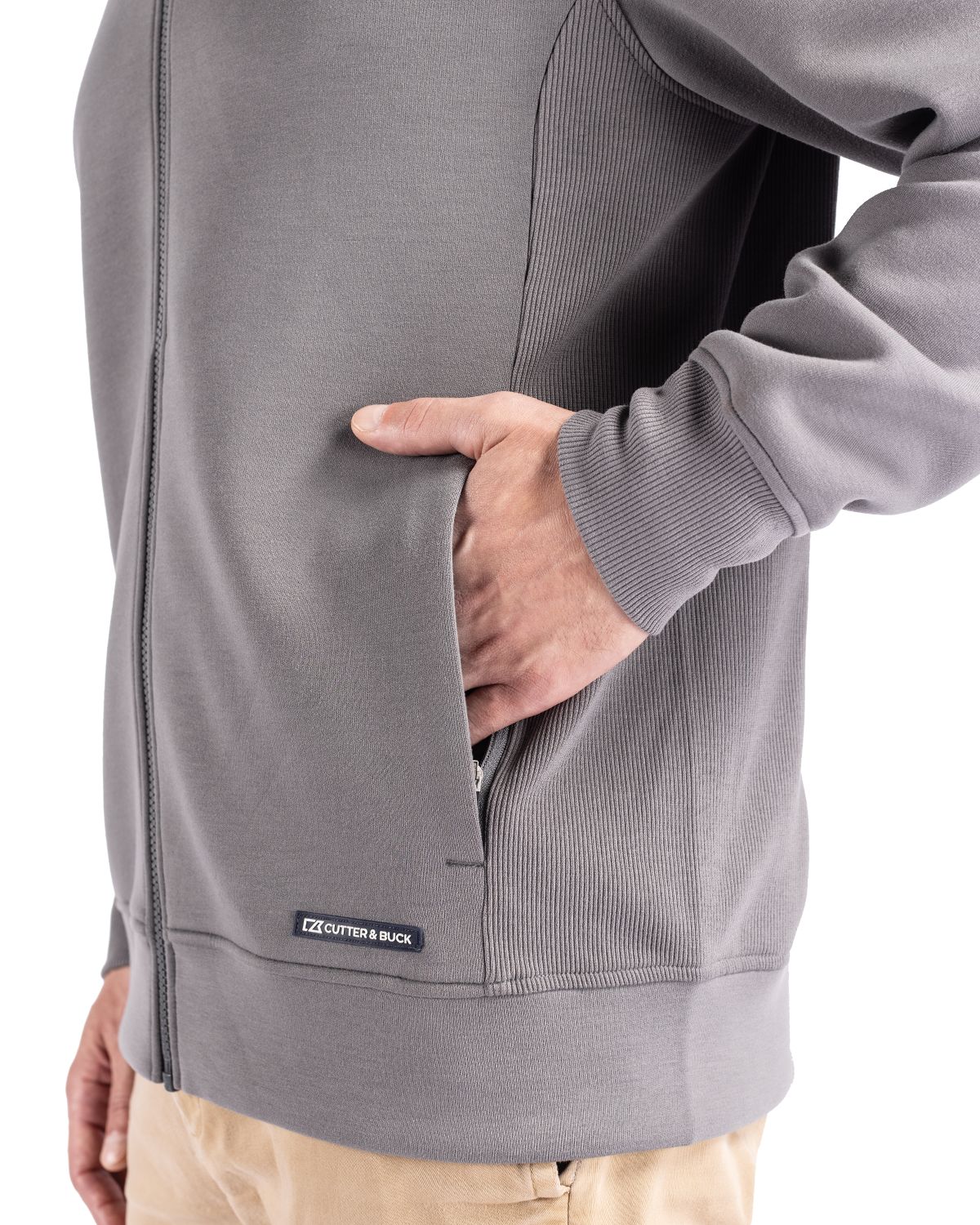Cutter & Buck Men's Roam Recycled Buttery-Soft Knit Full Zip Jacket-2