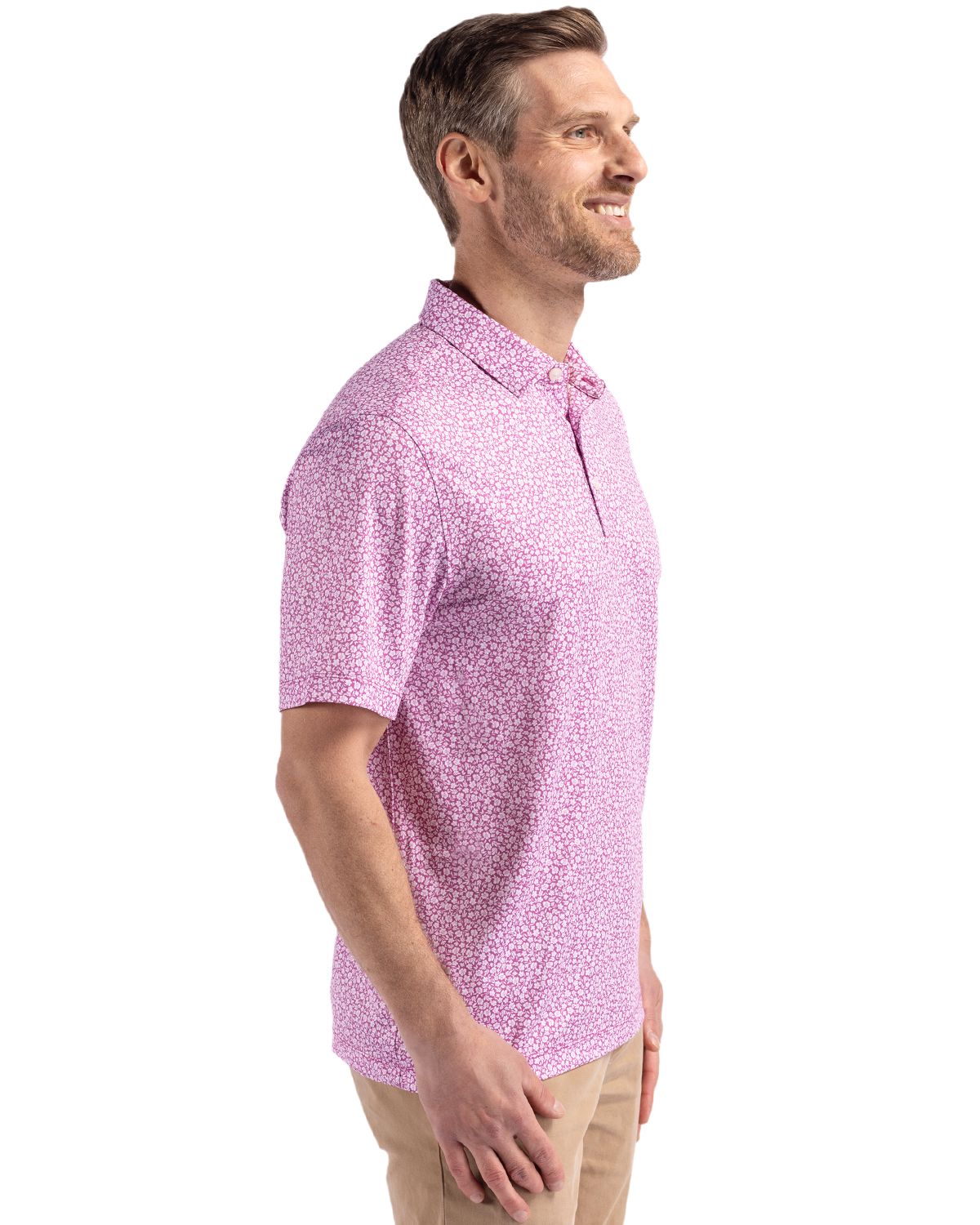 Cutter & Buck Men's Pike Recycled Flora Print Polo-3