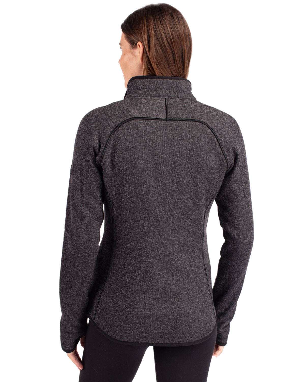 Cutter & Buck Women's Mainsail Sweater-Knit Full Zip Jacket-5