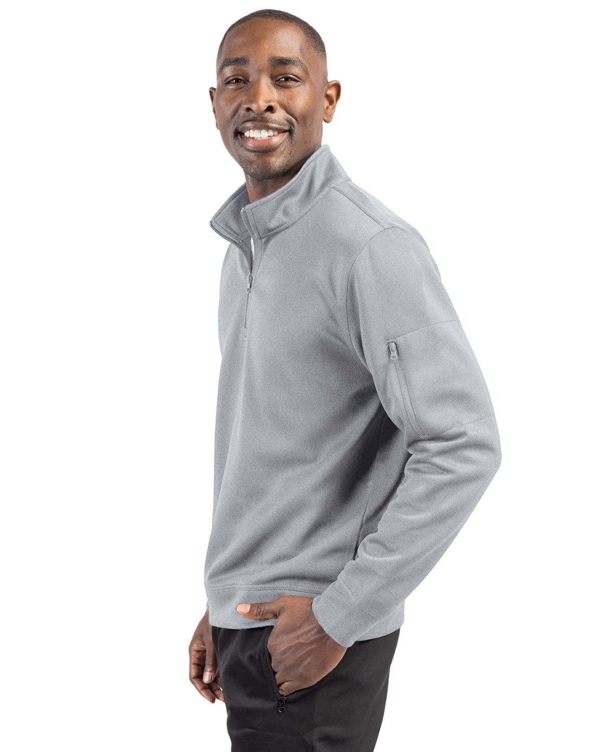 Clique Men's Lift Solution-dyed Performance Half Zip Sweatshirt-9