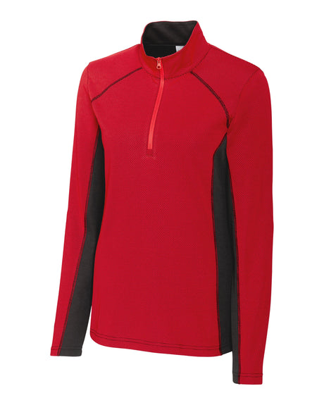 Clique Women's Ice Pique Colorblock Tech Half Zip-1