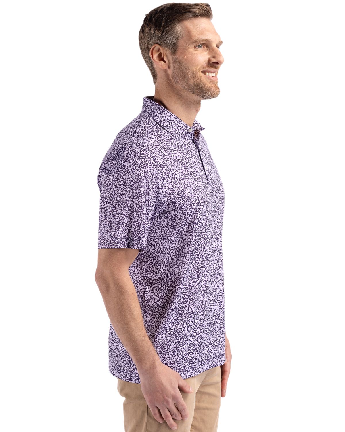 Cutter & Buck Men's Pike Recycled Flora Print Polo-6
