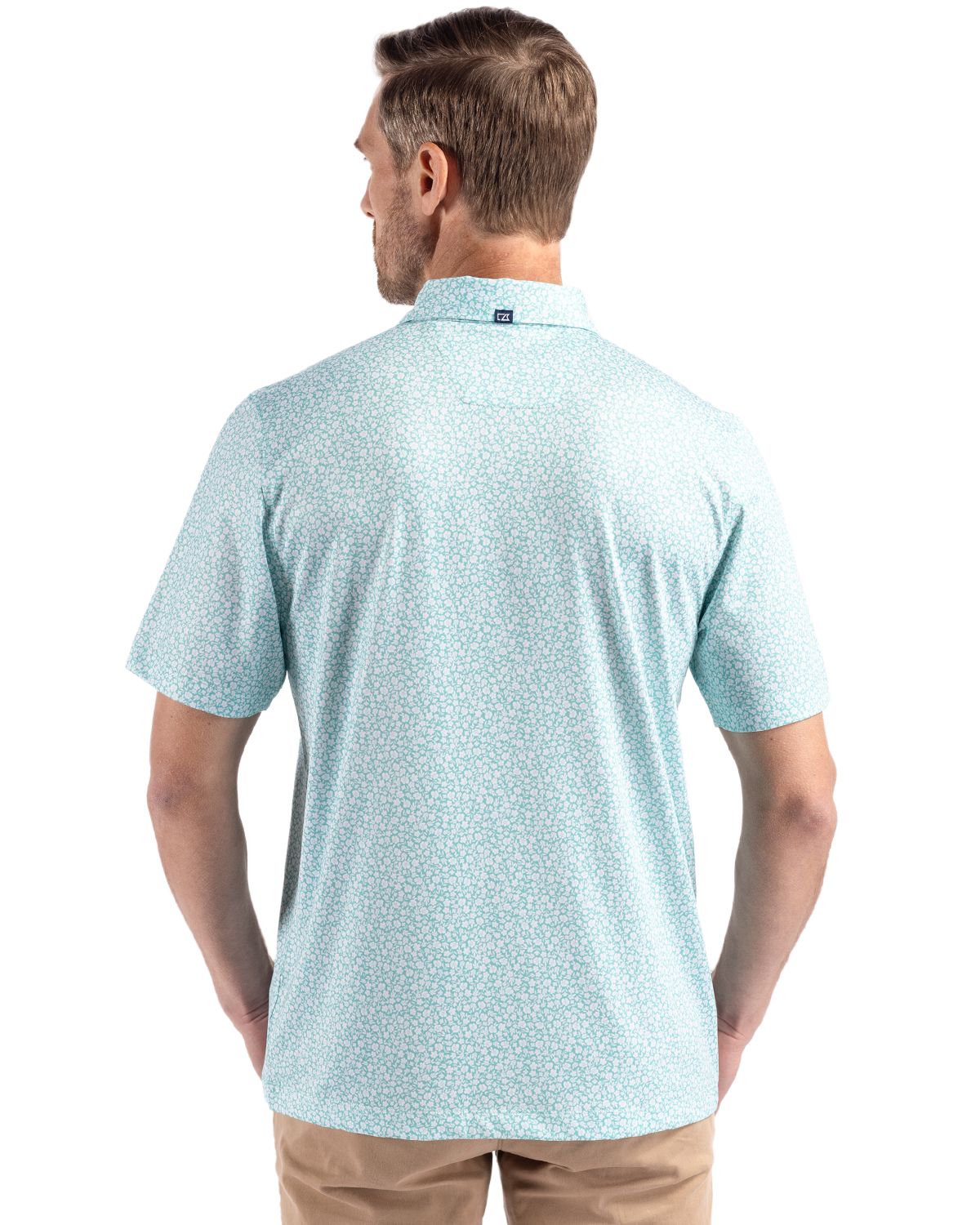 Cutter & Buck Men's Pike Recycled Flora Print Polo-5