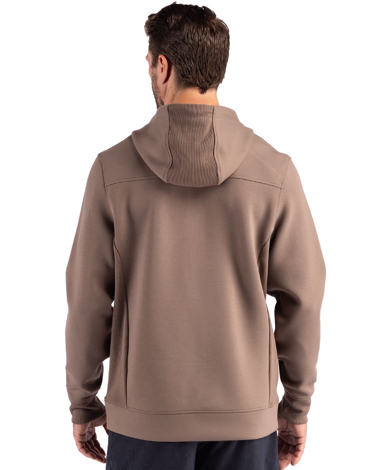Cutter & Buck Men's Roam Recycled Buttery-Soft Knit Half Zip Hooded Pullover-2