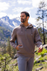 Cutter & Buck Men's Roam Recycled Buttery-Soft Knit Half Zip Hooded Pullover-4