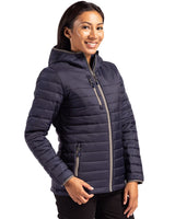 Clique Women's Valhalla Recycled Insulated Puffer Full Zip Hooded Jacket-5