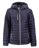 Clique Women's Valhalla Recycled Insulated Puffer Full Zip Hooded Jacket-7