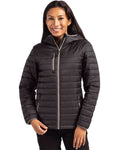 Clique Women's Valhalla Recycled Insulated Puffer Full Zip Hooded Jacket-1