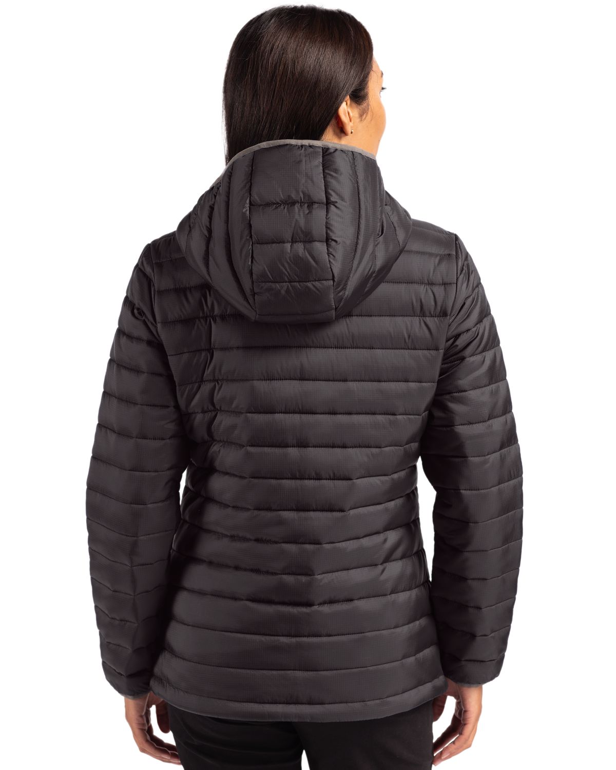 Clique Women's Valhalla Recycled Insulated Puffer Full Zip Hooded Jacket-2