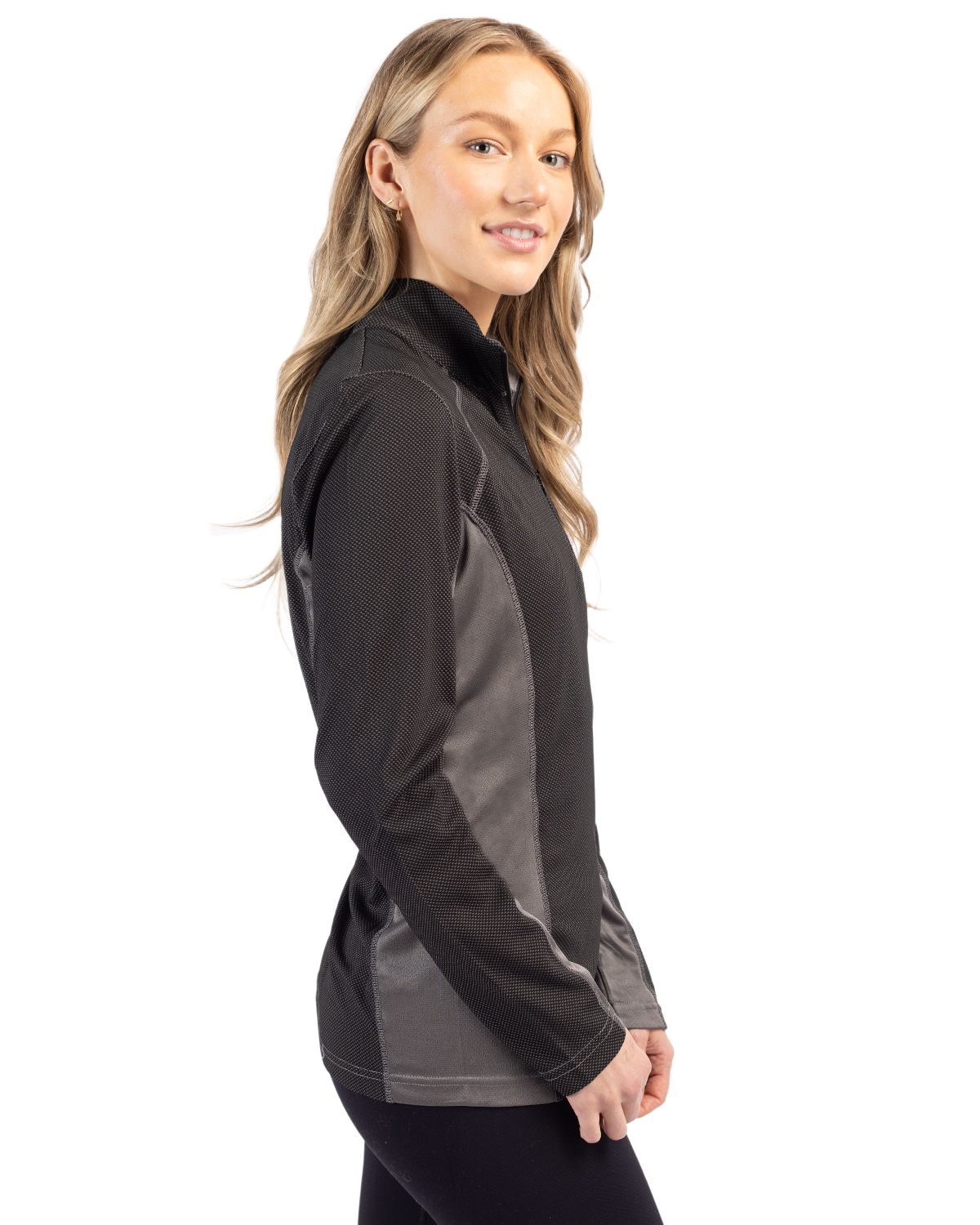 Clique Women's Ice Pique Colorblock Tech Half Zip-7