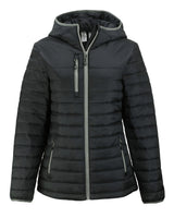 Clique Women's Valhalla Recycled Insulated Puffer Full Zip Hooded Jacket-5