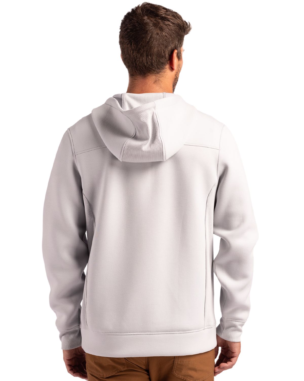 Cutter & Buck Men's Roam Recycled Buttery-Soft Knit Half Zip Hooded Pullover-6