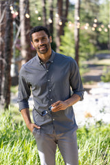 Cutter & Buck Men's Skyline Big & Tall Long Sleeve Button Down Dress Shirt-1